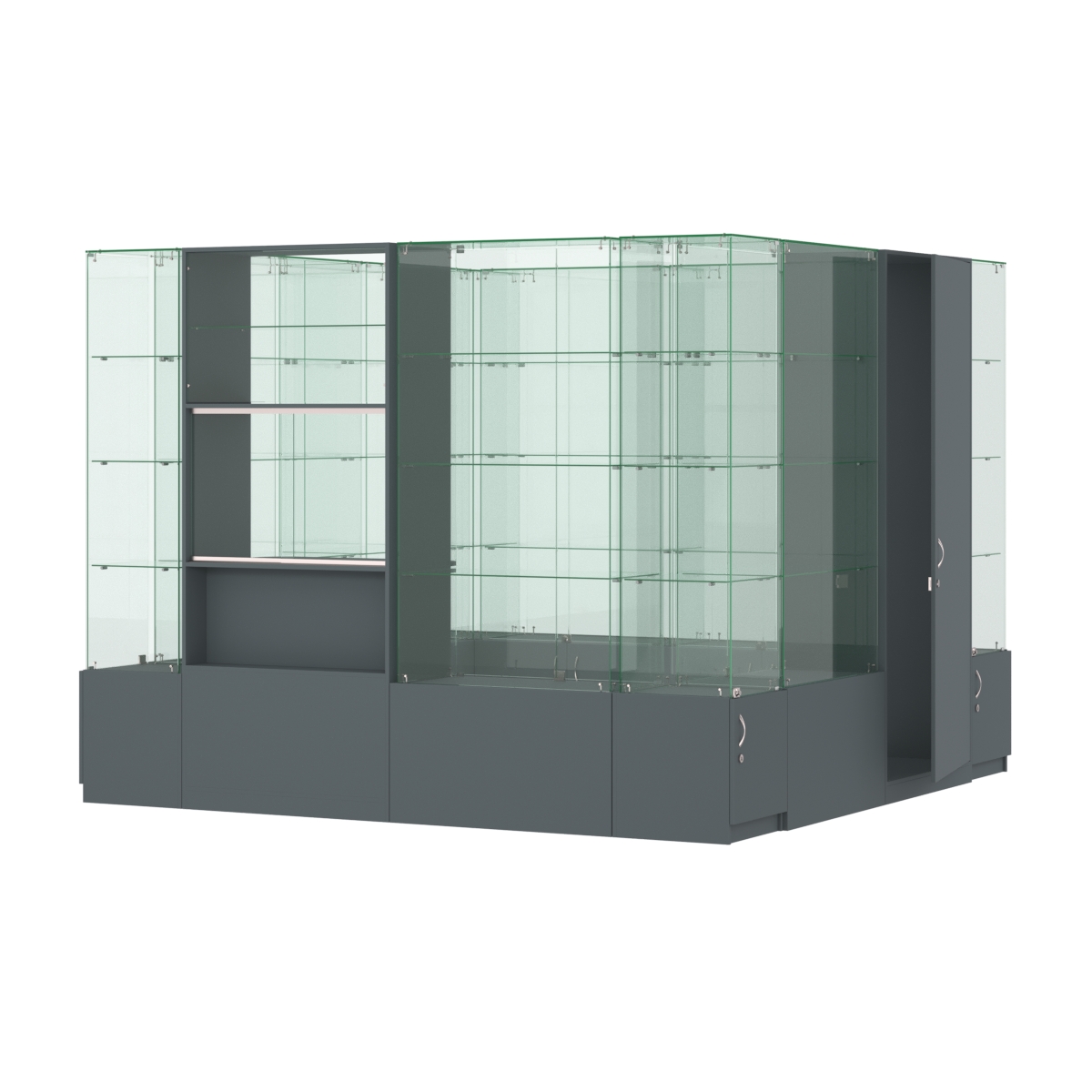 Павильон ИСТРА островной №4б (7, 29 кв.м) Темно-Серый