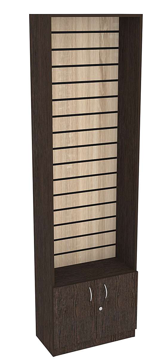 Витрина пристенная СЭСП с экономпанелью №2-300 (открытая) Дуб Венге