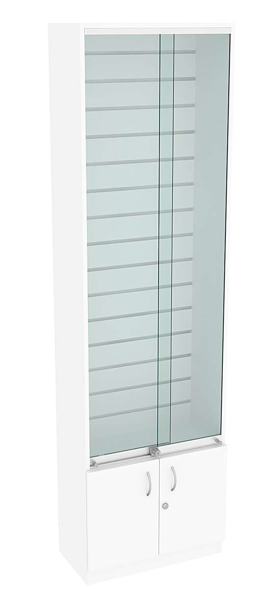 Витрина СЭСП с экономпанелью и дверками №2-300 (закрытая) Белый