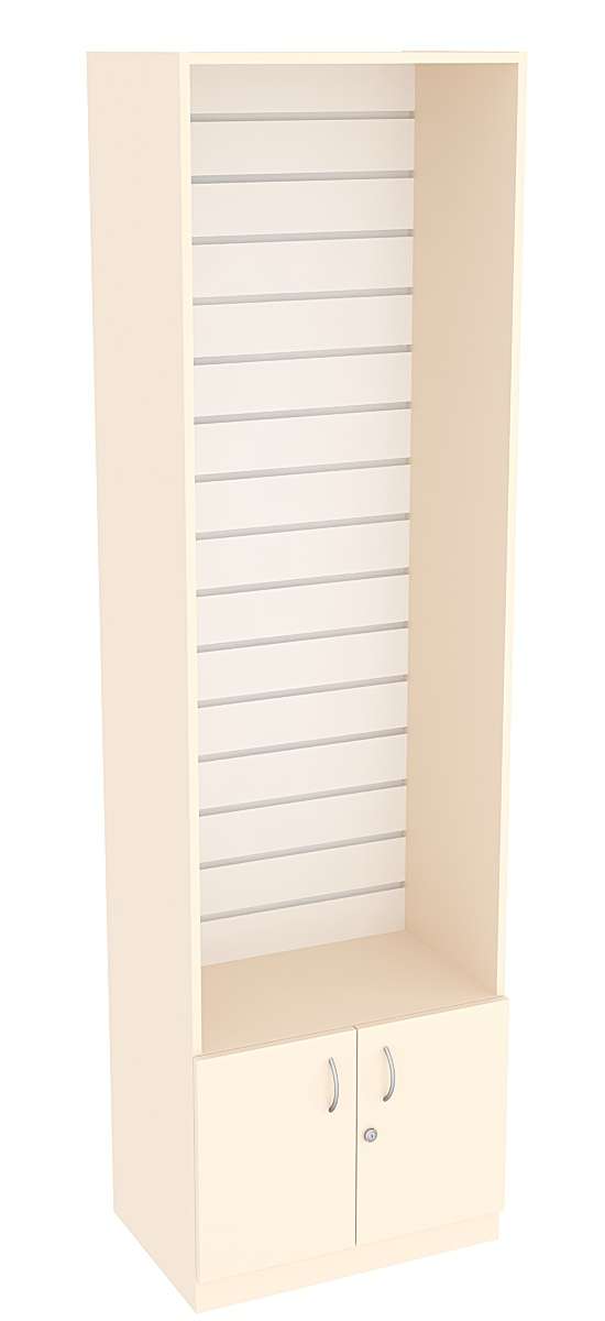 Витрина СЭСП с экономпанелью и накопителем №2-400 (открытая) Крем Вайс