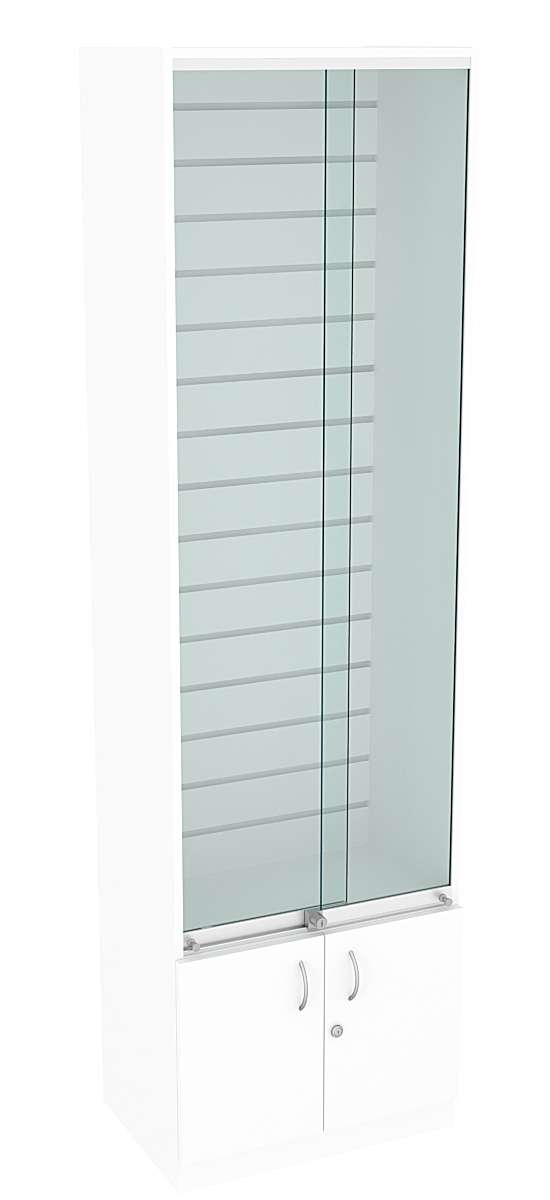 Витрина СЭСП из ДСП с экономпанелью №2-400 (закрытая) Белый