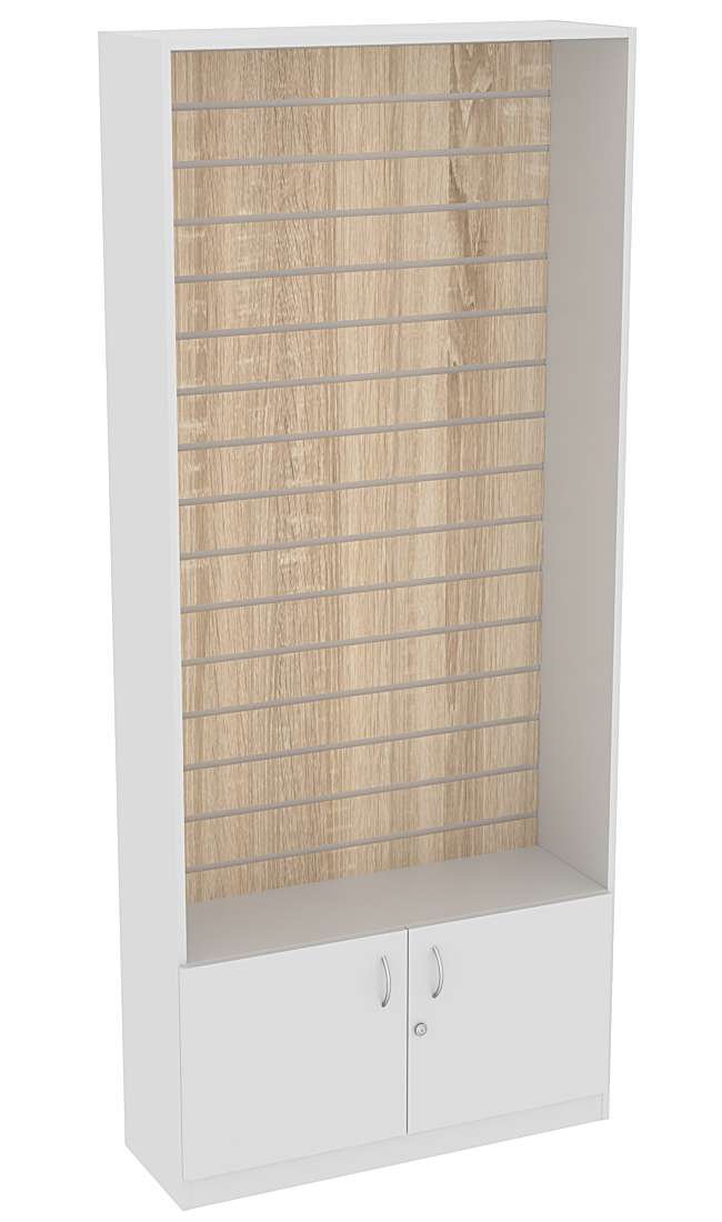 Витрина СЭСП торговая с экономпанелью №1-300 (открытая) Серый