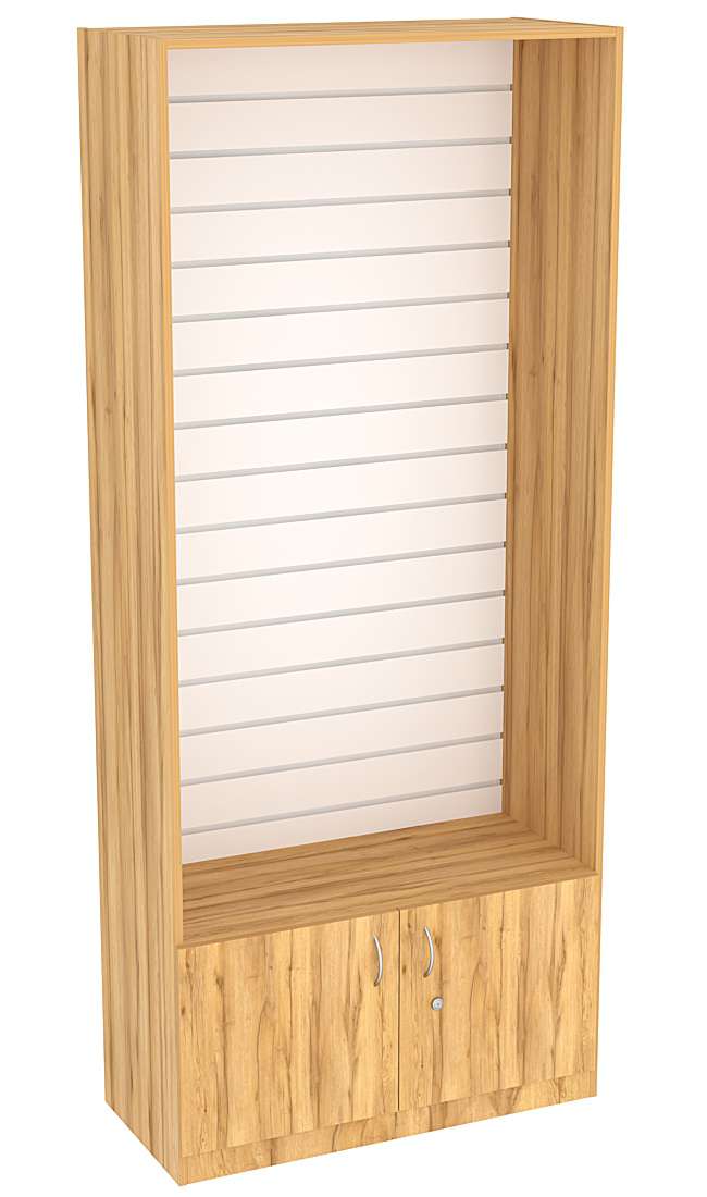 Витрина прямоугольная СЭСП с экономпанелью №1-400 (открытая) Дуб Золотистый