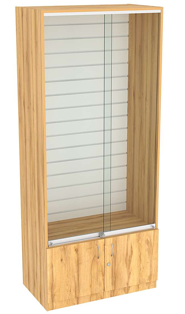 Витрина закрытая СЭСП с экономпанелью и замками из хрома №1-500 (закрытая) Дуб Золотистый