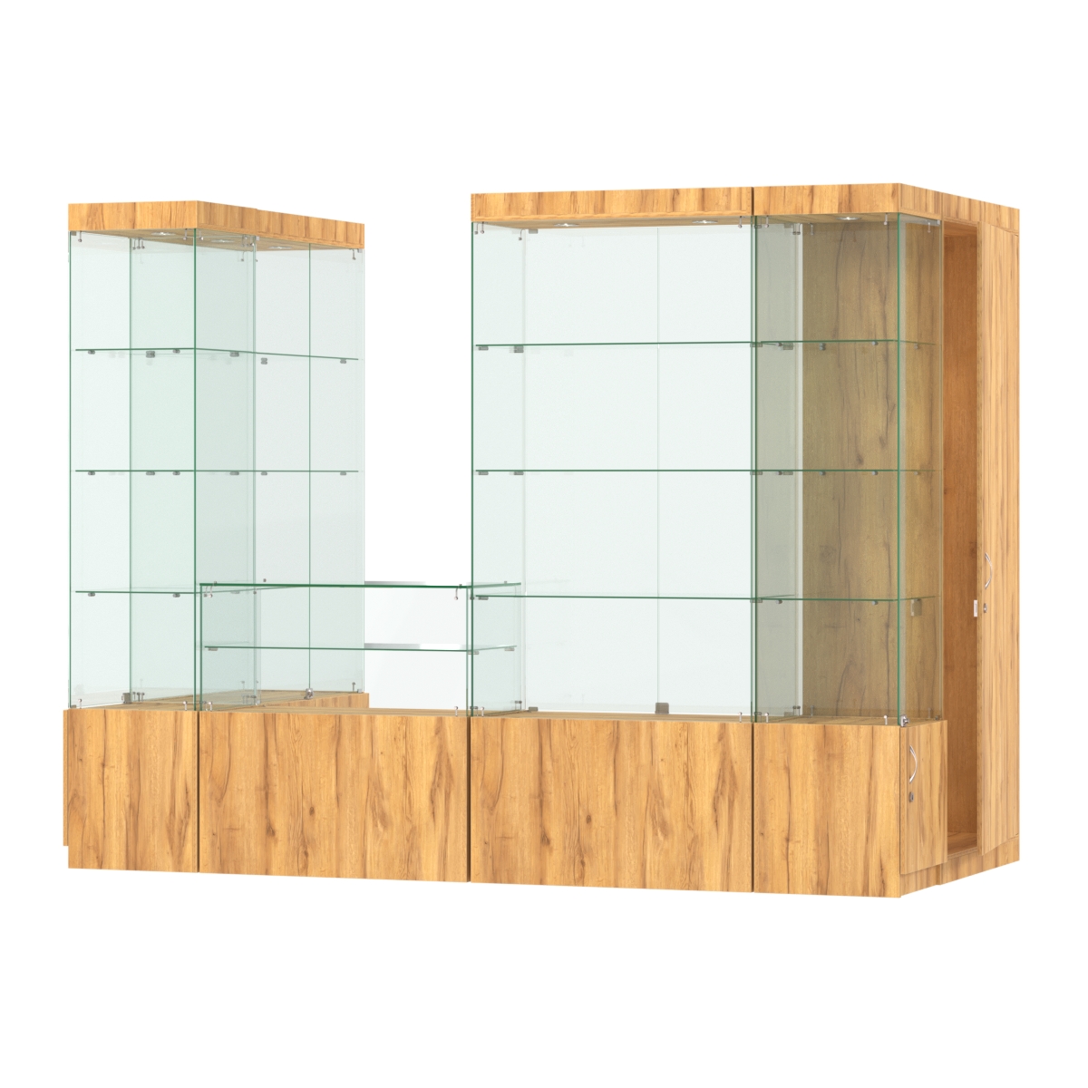 Павильон ИСТРА пристенный №4а (3, 64 кв.м) Дуб Золотистый