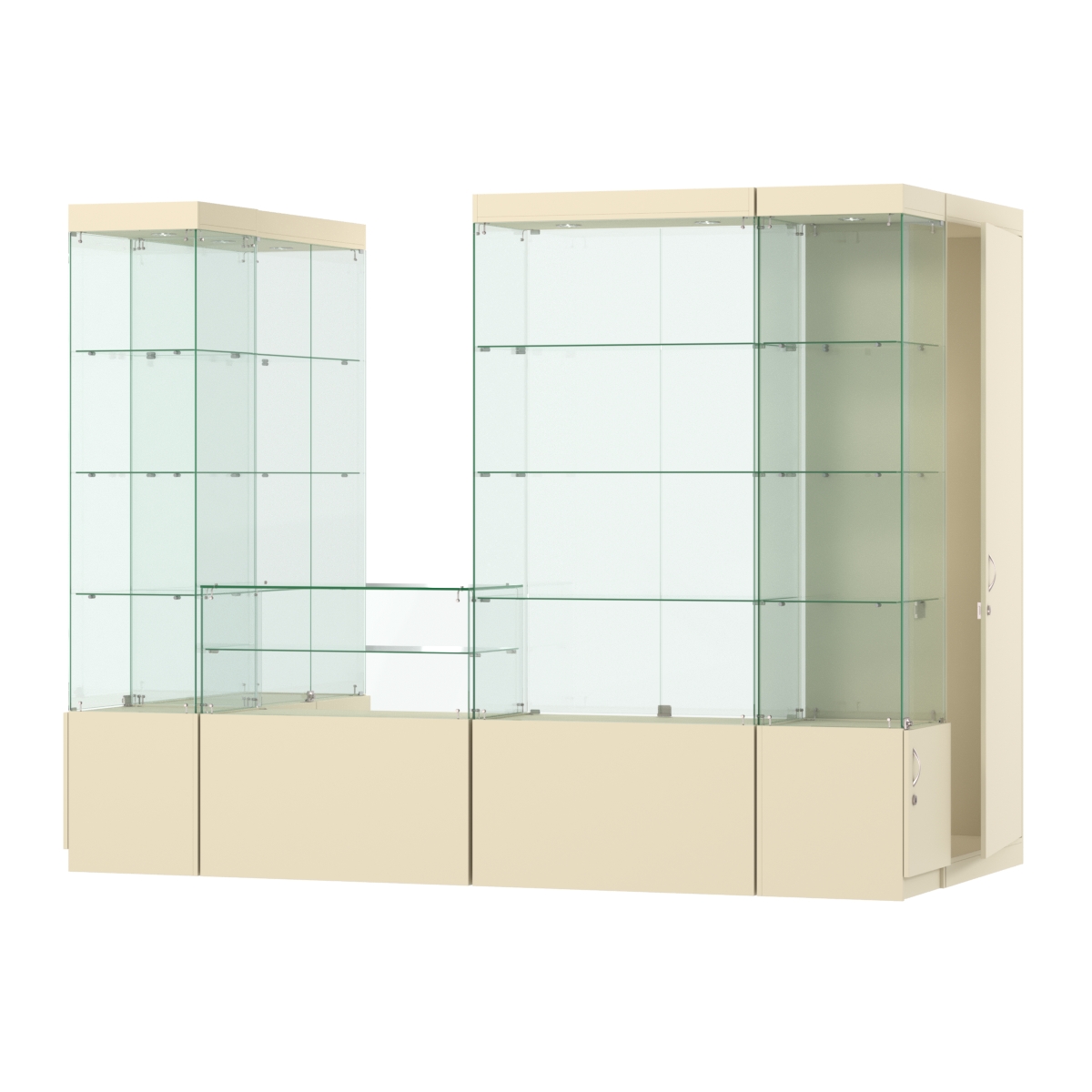 Павильон ИСТРА пристенный №4а (3, 64 кв.м) Крем Вайс