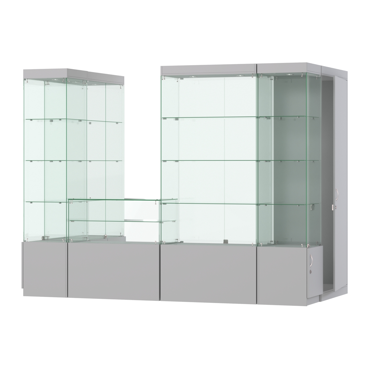 Павильон ИСТРА пристенный №4а (3, 64 кв.м) Серый