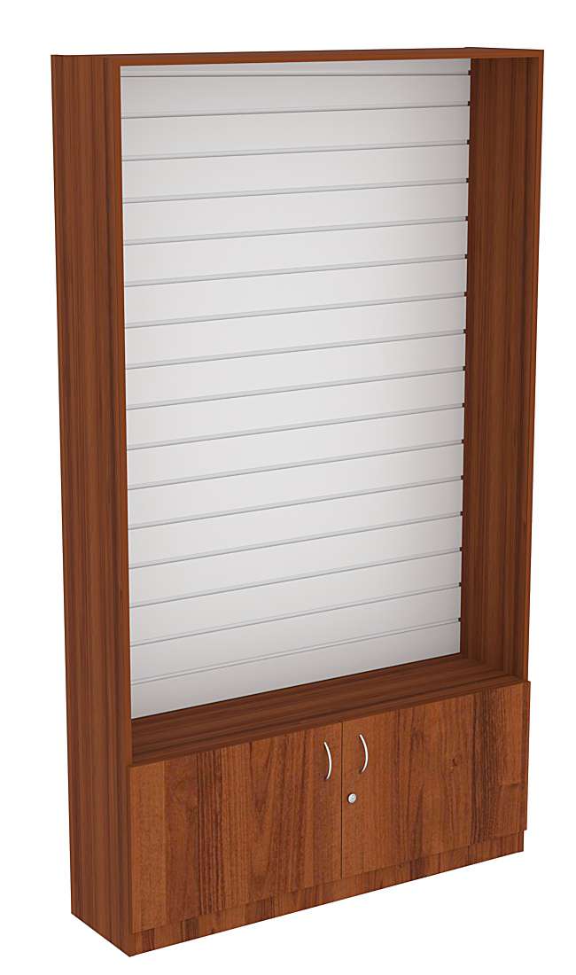 Витрина узкая СЭСП с экономпанелью №1-1-300 (открытая) Орех