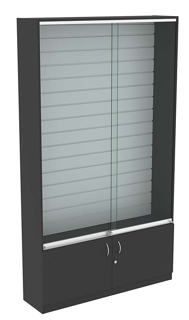 Витрина широкая СЭСП с экономпанелью №1-1-300 (закрытая) Черный