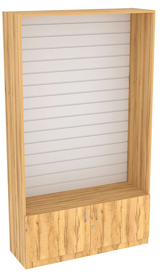 Витрина СЭСП с экономпанелью для продажи №1-1-400 (открытая) Дуб Золотистый