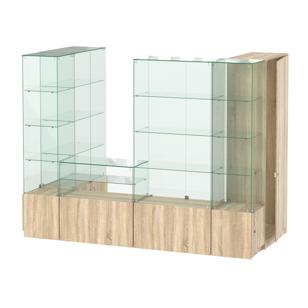 Павильон ИСТРА пристенный №4б (3, 64 кв.м) Дуб Сонома