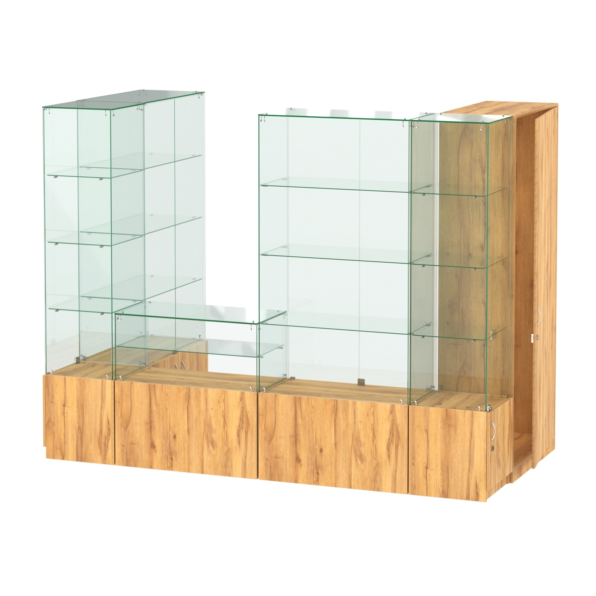 Павильон ИСТРА пристенный №4б (3, 64 кв.м) Дуб Золотистый