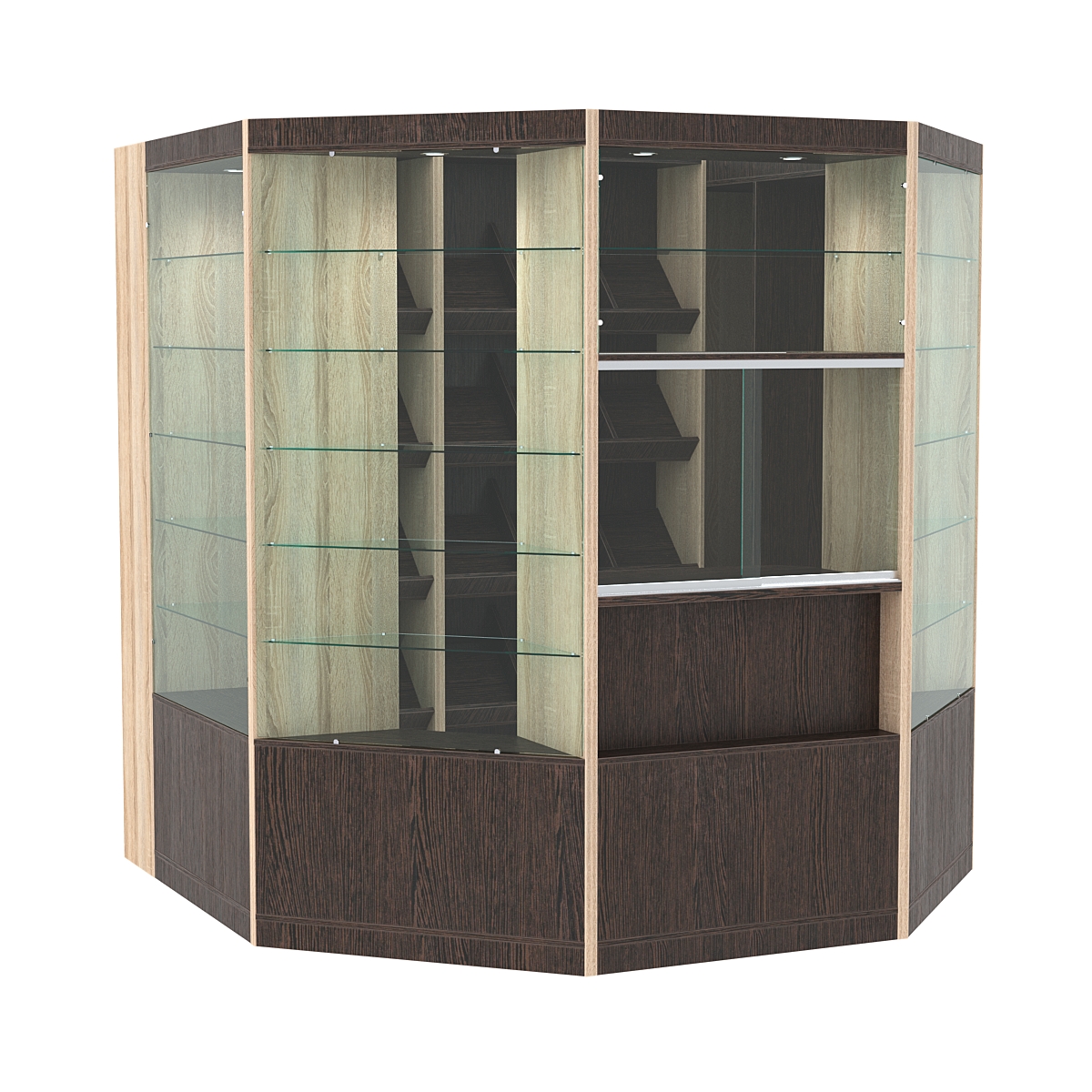 Павильон №1 из ДСП (4, 18 кв. м) Дуб Венге и Дуб Сонома