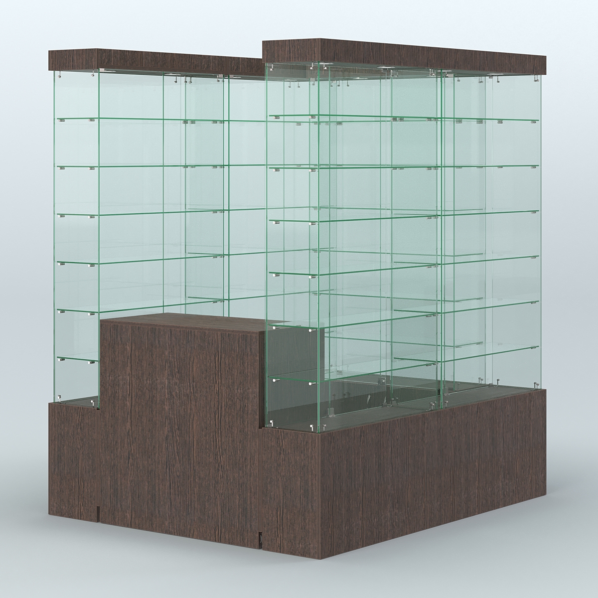 Павильон ИСТРА (глубина витрин-300мм) №1а (2, 70 кв.м) Дуб Венге