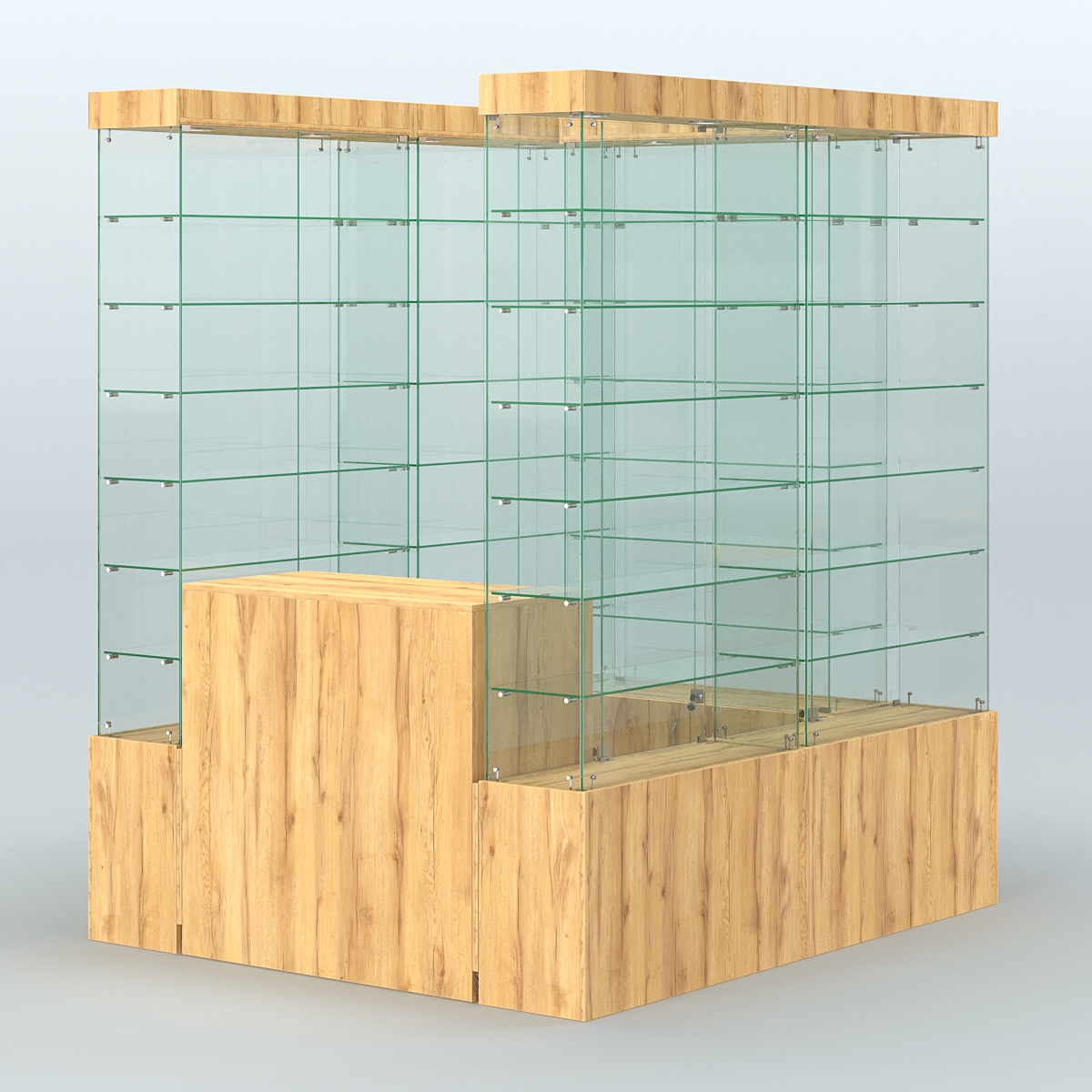 Павильон ИСТРА (глубина витрин-300мм) №1а (2, 70 кв.м) Дуб Золотистый