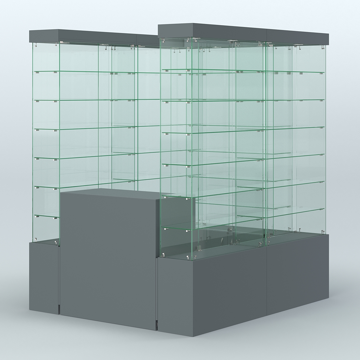 Павильон ИСТРА (глубина витрин-300мм) №1а (2, 70 кв.м) Темно-Серый