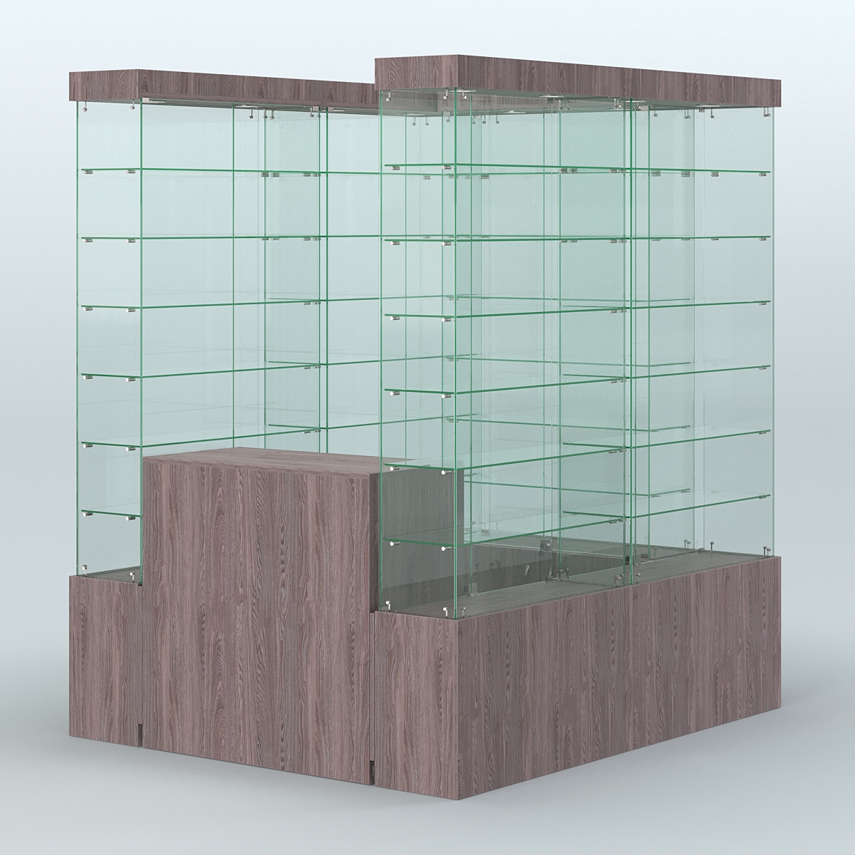 Павильон ИСТРА (глубина витрин-300мм) №1а (2, 70 кв.м) Ясень Анкор темный