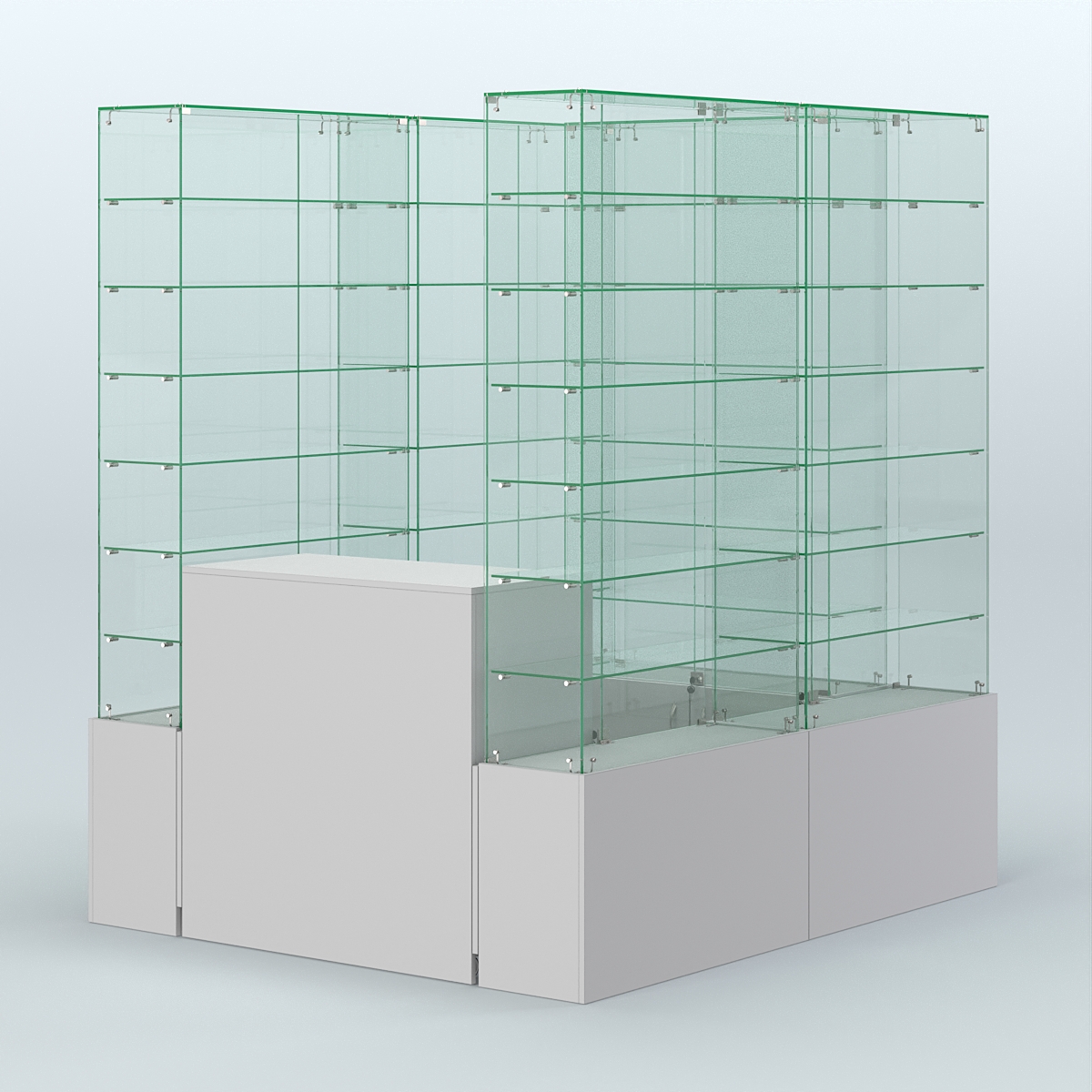 Павильон ИСТРА (глубина витрин-300мм) №1в (2, 70 кв.м) Серый