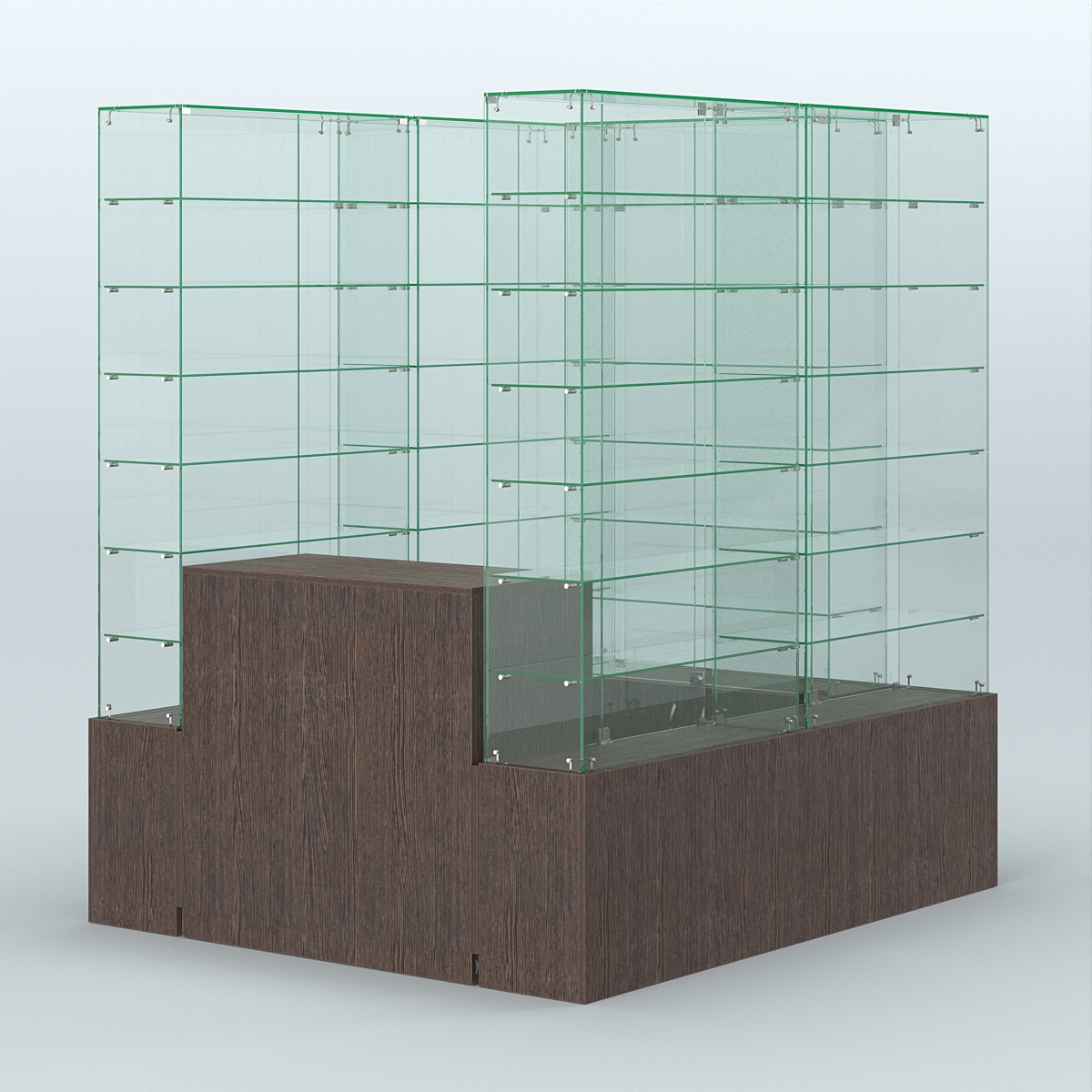 Павильон ИСТРА (глубина витрин-300мм) №1в (2, 70 кв.м) Дуб Венге