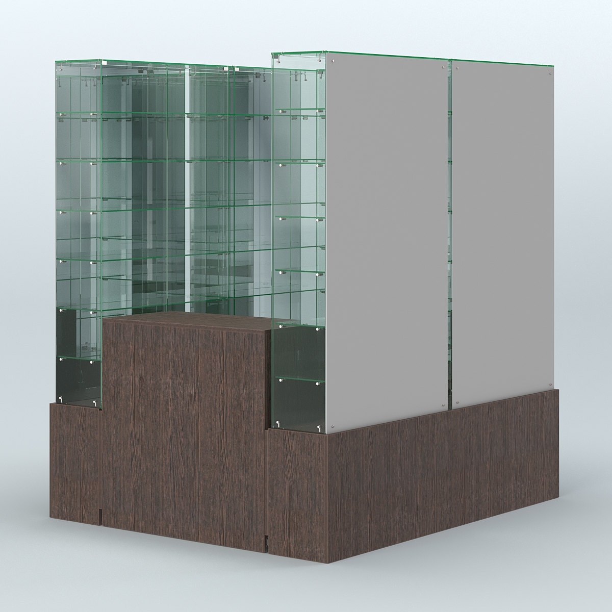 Павильон ИСТРА (глубина витрин-300мм) №1г (2, 70 кв.м) Дуб Венге