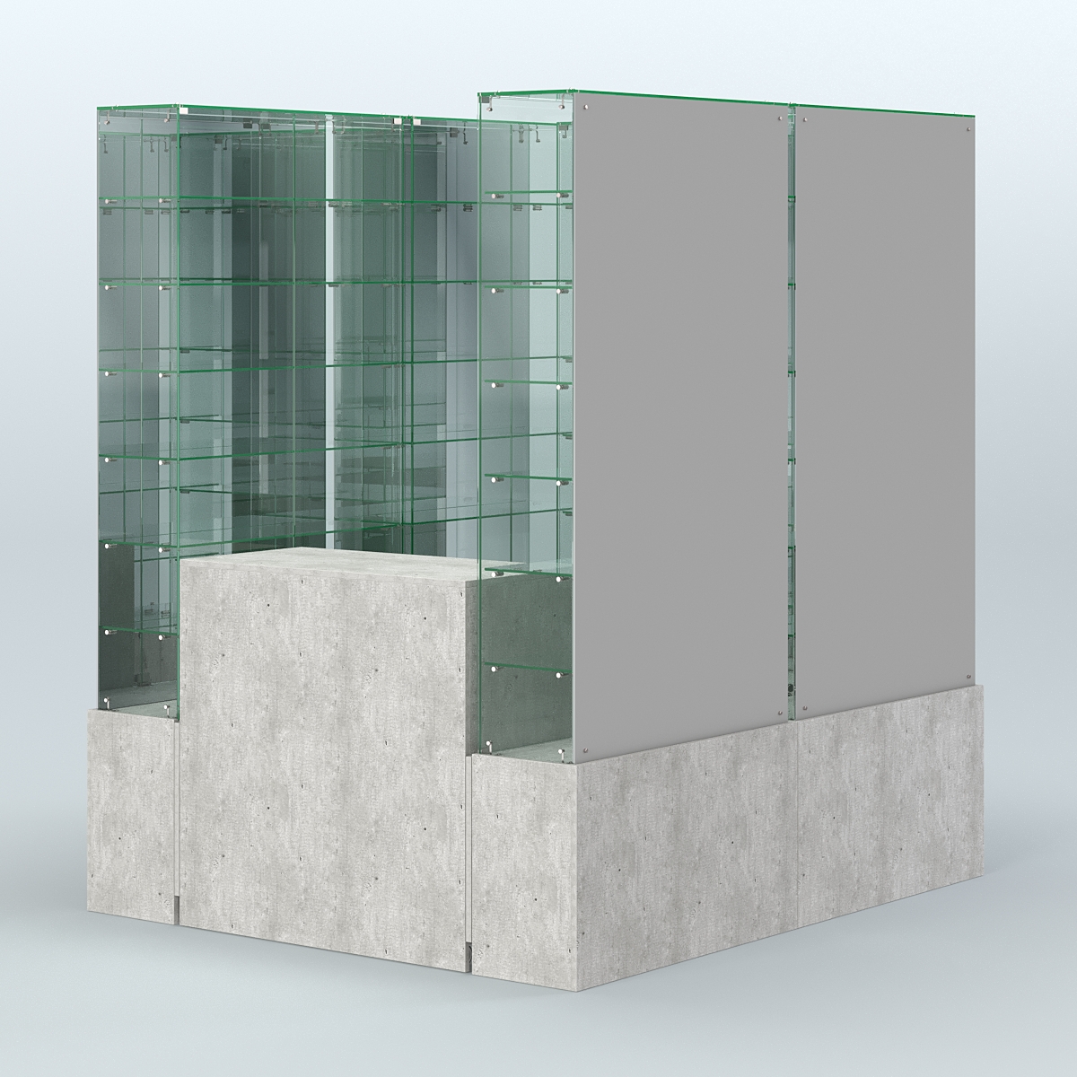 Павильон ИСТРА (глубина витрин-300мм) №1г (2, 70 кв.м) Метрополитан Грей