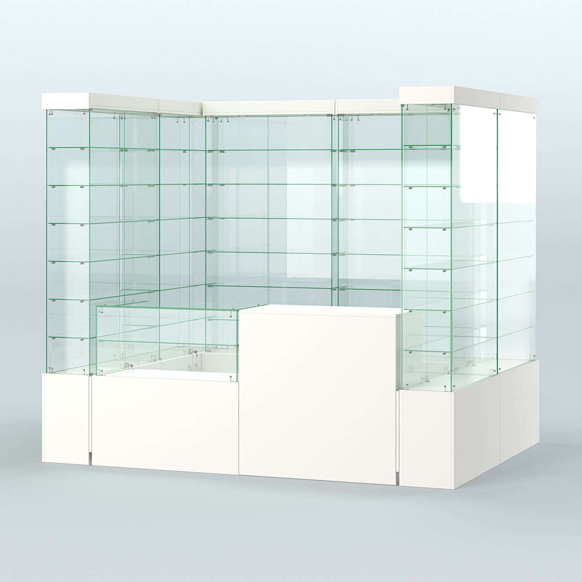 Павильон ИСТРА (глубина витрин-300мм) №2а (4, 32 кв.м) Белый