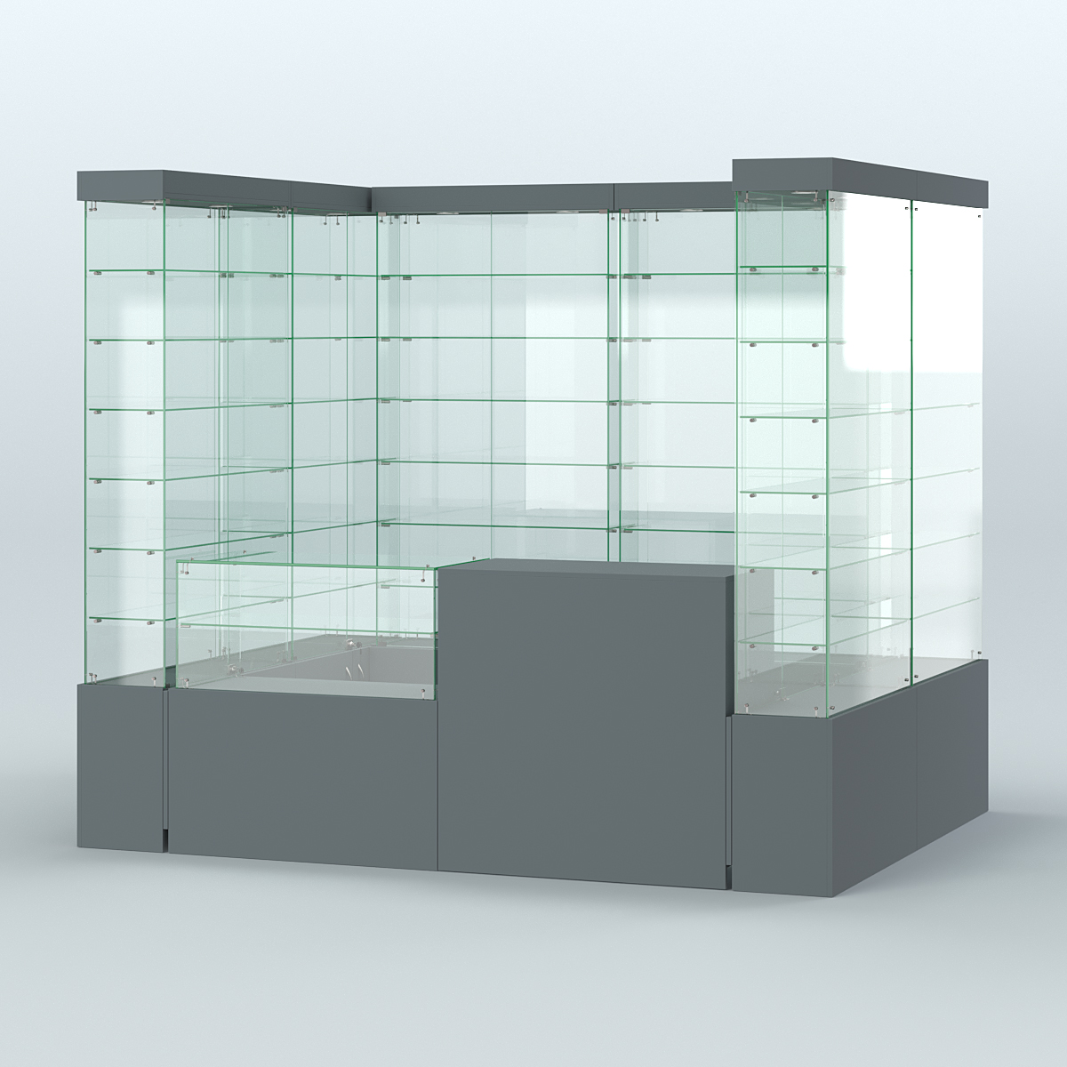 Павильон ИСТРА (глубина витрин-300мм) №2а (4, 32 кв.м) Темно-Серый