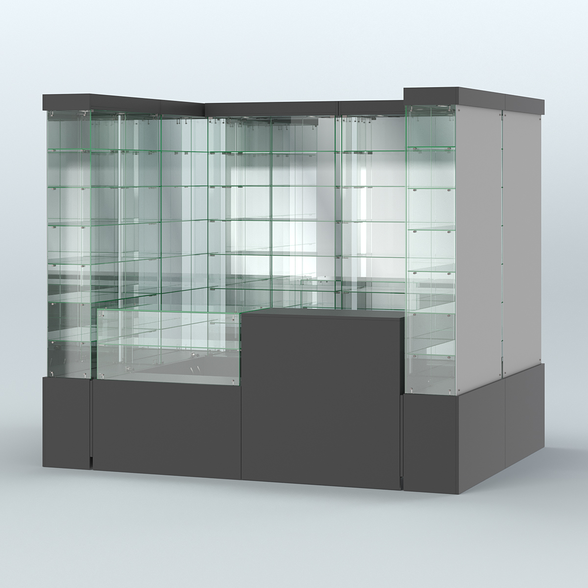 Павильон ИСТРА (глубина витрин-300мм) №2б (4, 32 кв.м) Черный