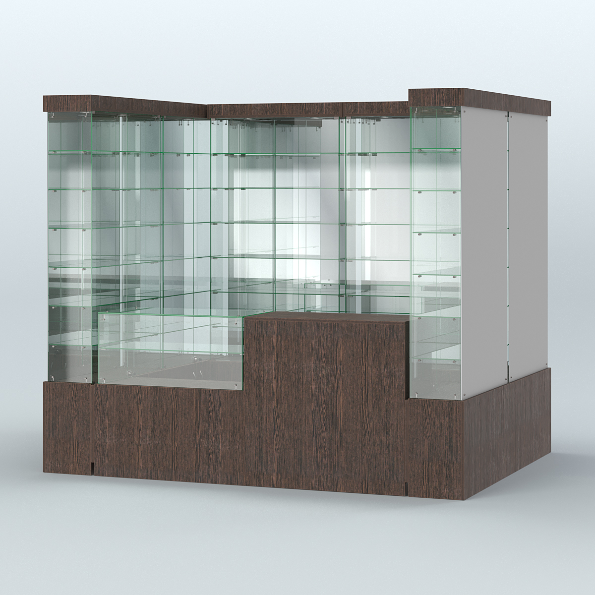 Павильон ИСТРА (глубина витрин-300мм) №2б (4, 32 кв.м) Дуб Венге