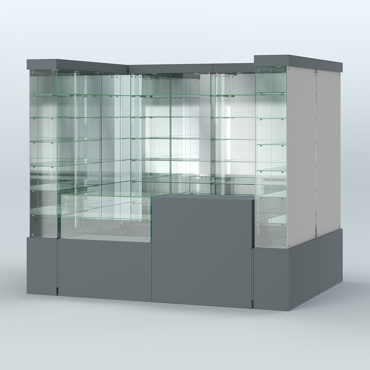 Павильон ИСТРА (глубина витрин-300мм) №2б (4, 32 кв.м) Темно-Серый