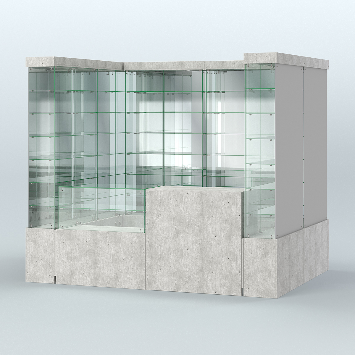 Павильон ИСТРА (глубина витрин-300мм) №2б (4, 32 кв.м) Метрополитан Грей
