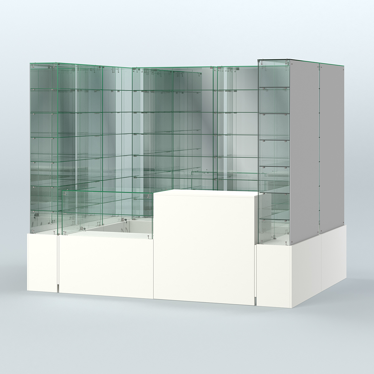 Павильон ИСТРА (глубина витрин-300мм) №2г (4, 32 кв.м) Белый