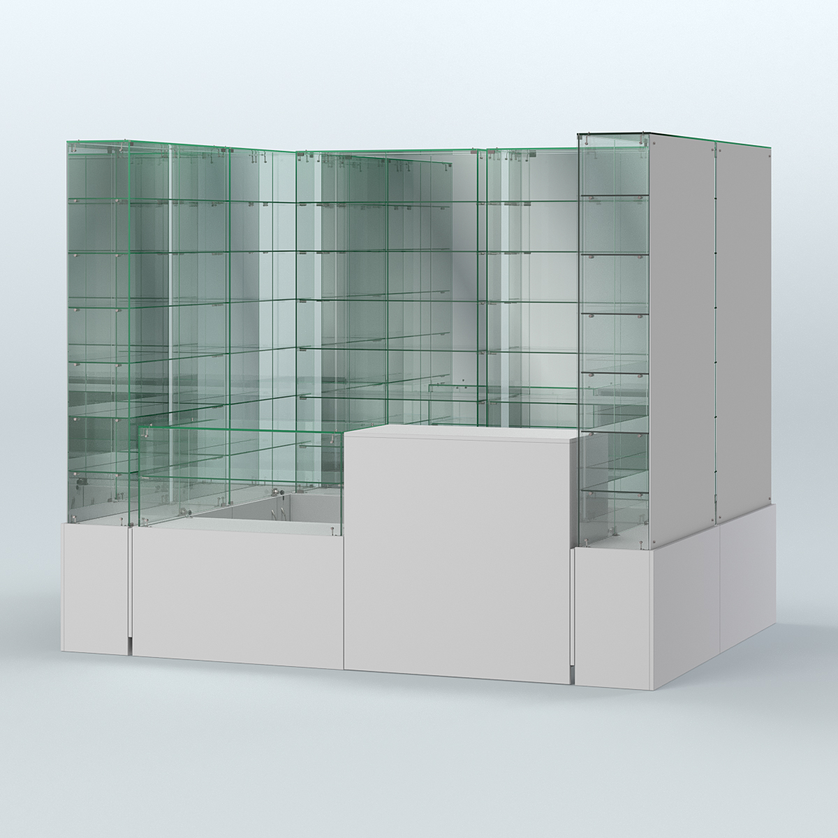 Павильон ИСТРА (глубина витрин-300мм) №2г (4, 32 кв.м) Серый