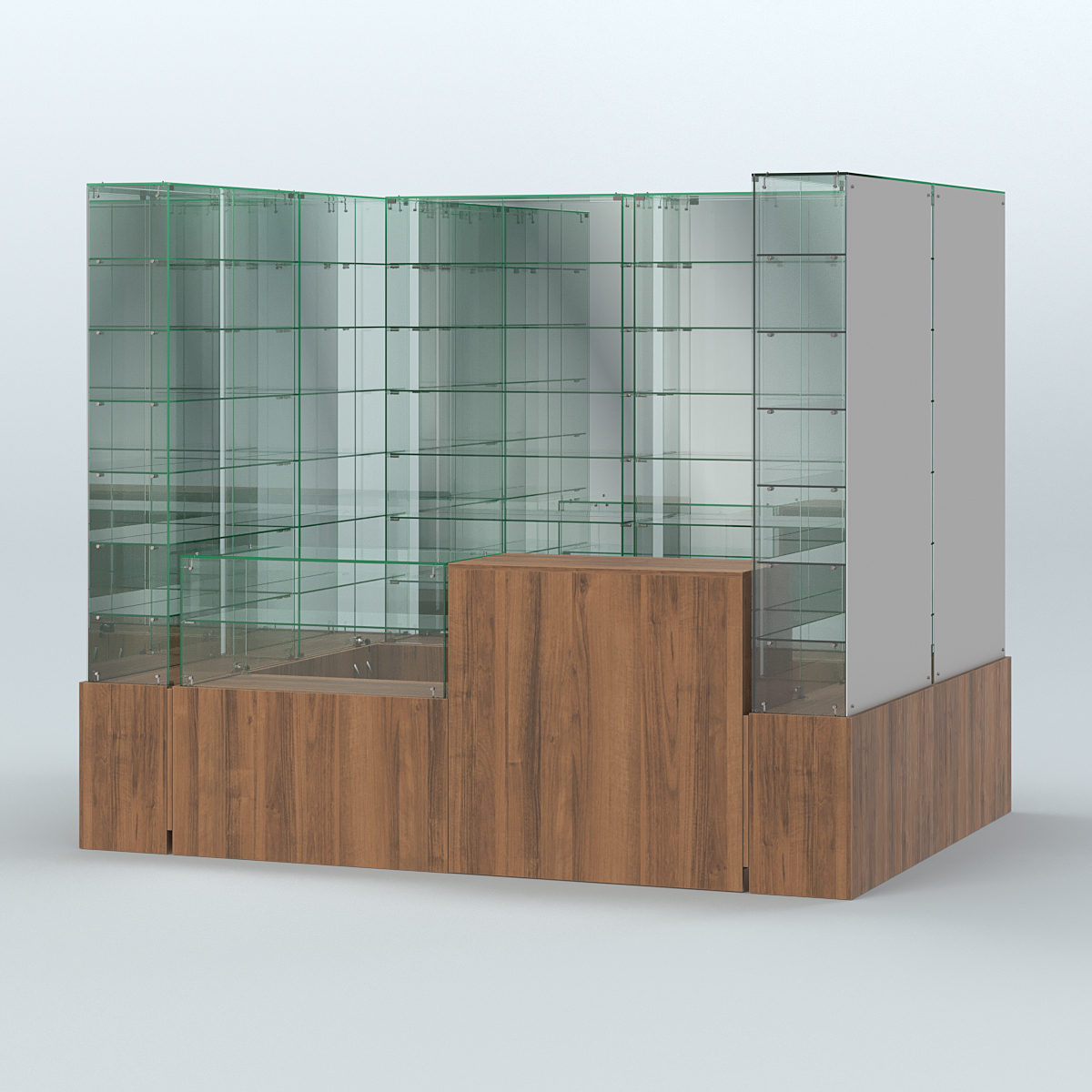 Павильон ИСТРА (глубина витрин-300мм) №2г (4, 32 кв.м) Орех