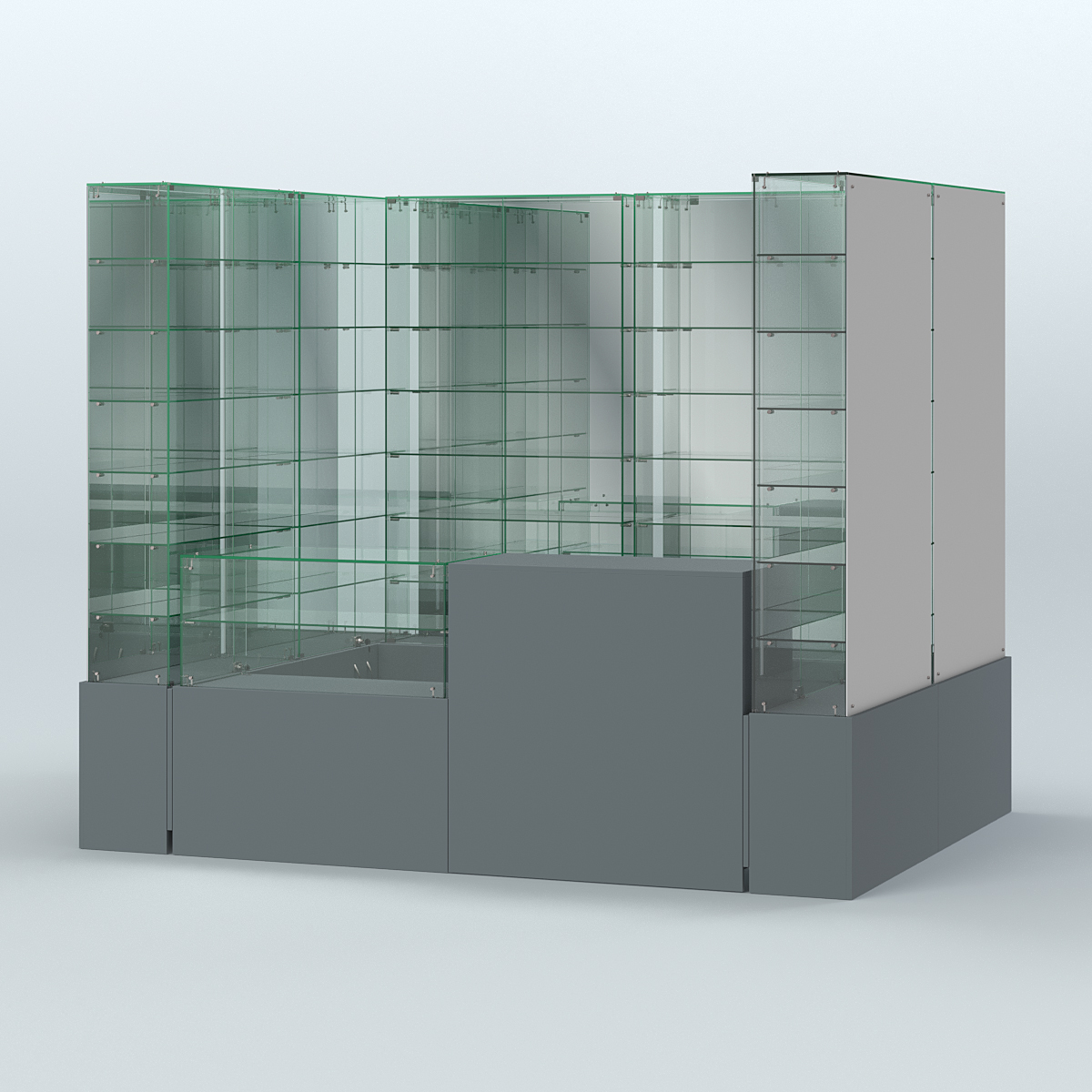 Павильон ИСТРА (глубина витрин-300мм) №2г (4, 32 кв.м) Темно-Серый