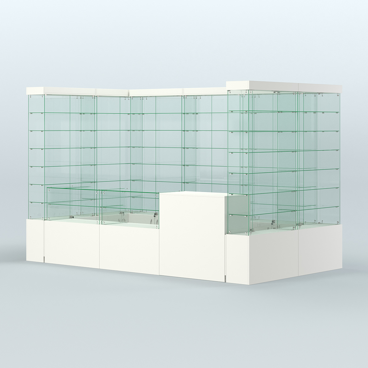 Павильон ИСТРА (глубина витрин-300мм) №3а (5, 94 кв.м) Белый
