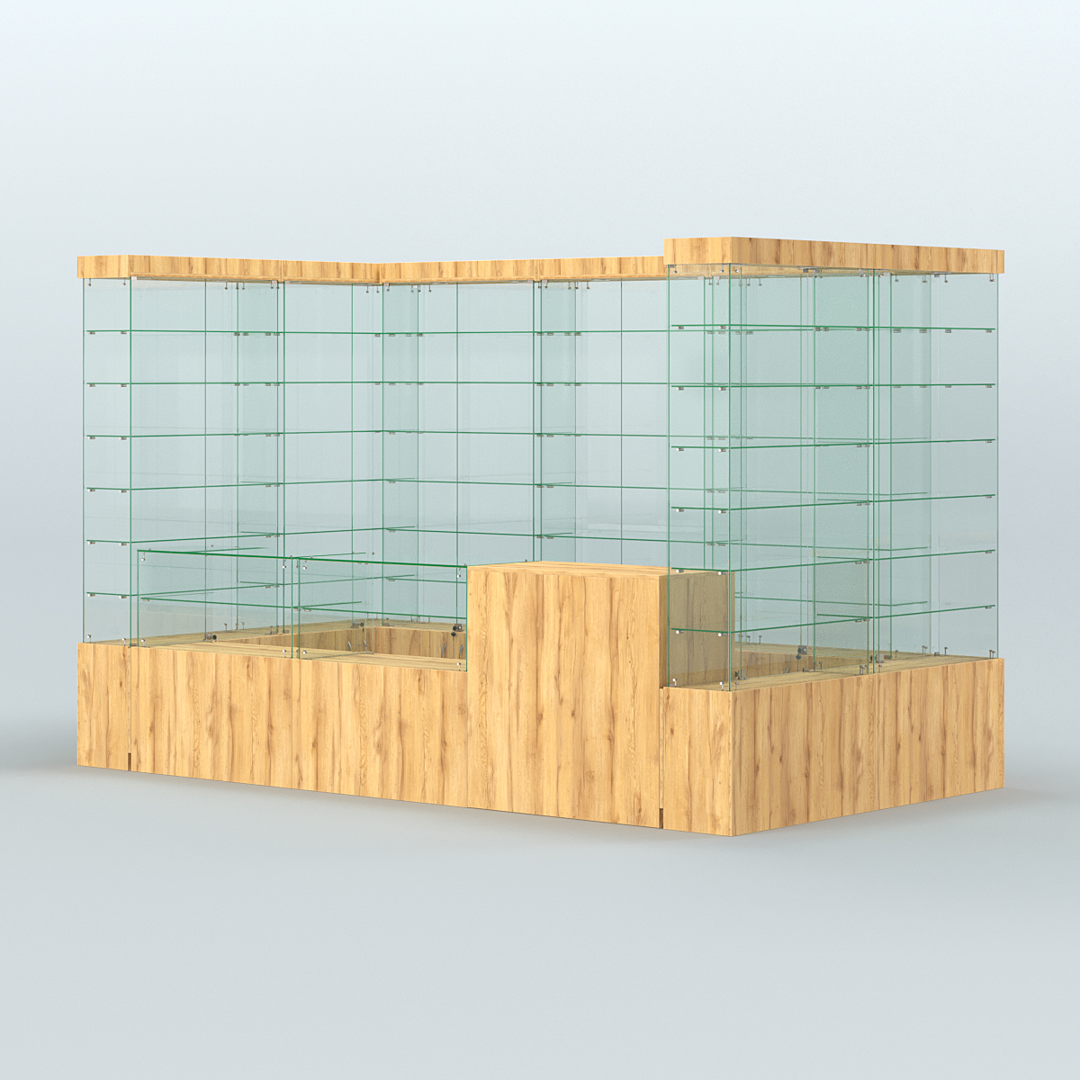 Павильон ИСТРА (глубина витрин-300мм) №3а (5, 94 кв.м) Дуб Золотистый