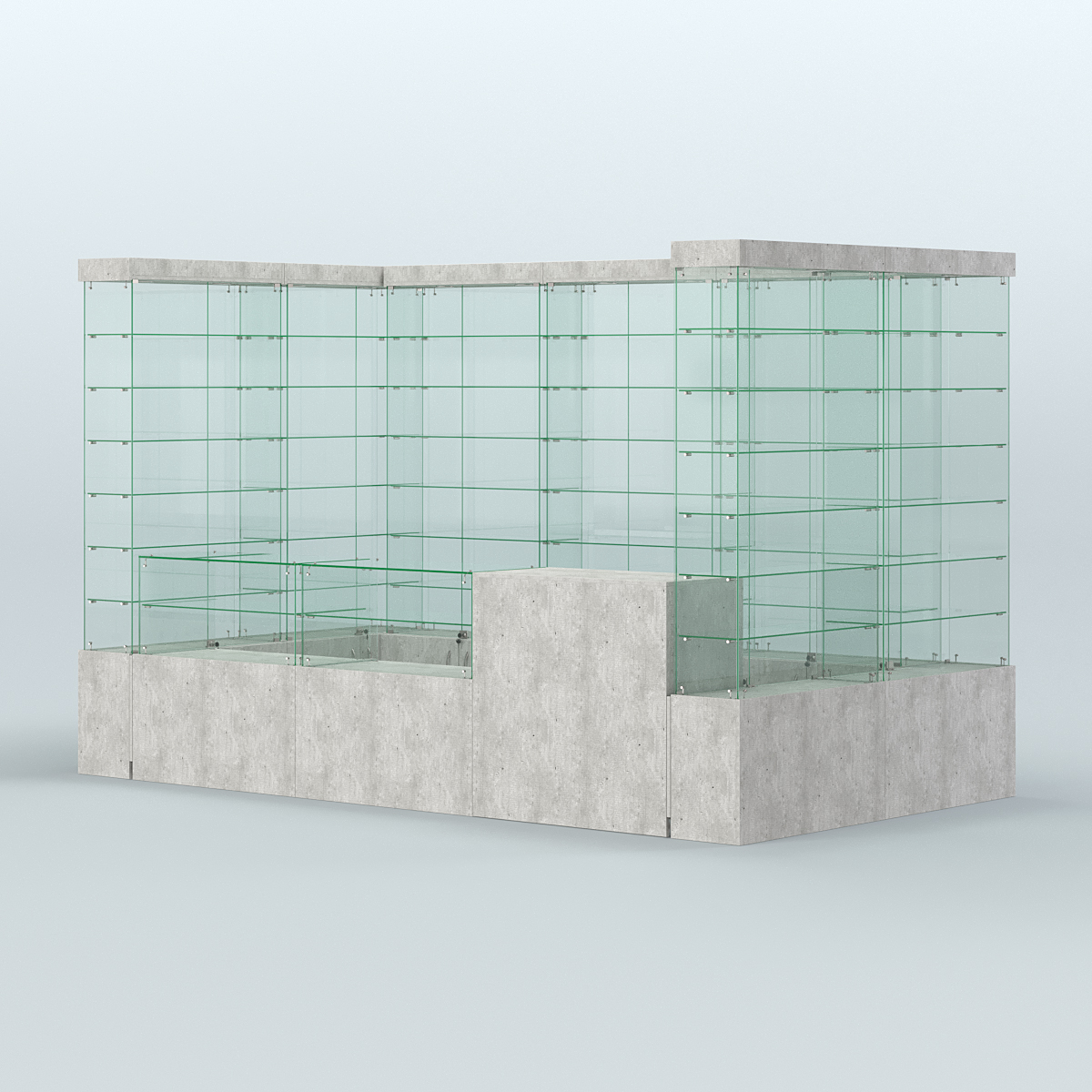 Павильон ИСТРА (глубина витрин-300мм) №3а (5, 94 кв.м) Метрополитан Грей