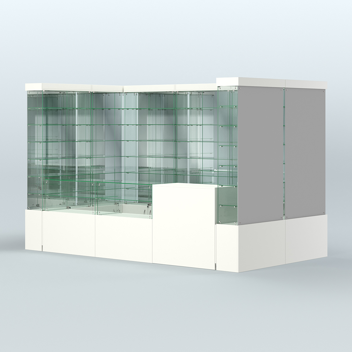 Павильон ИСТРА (глубина витрин-300мм) №3б (5, 94 кв.м) Белый