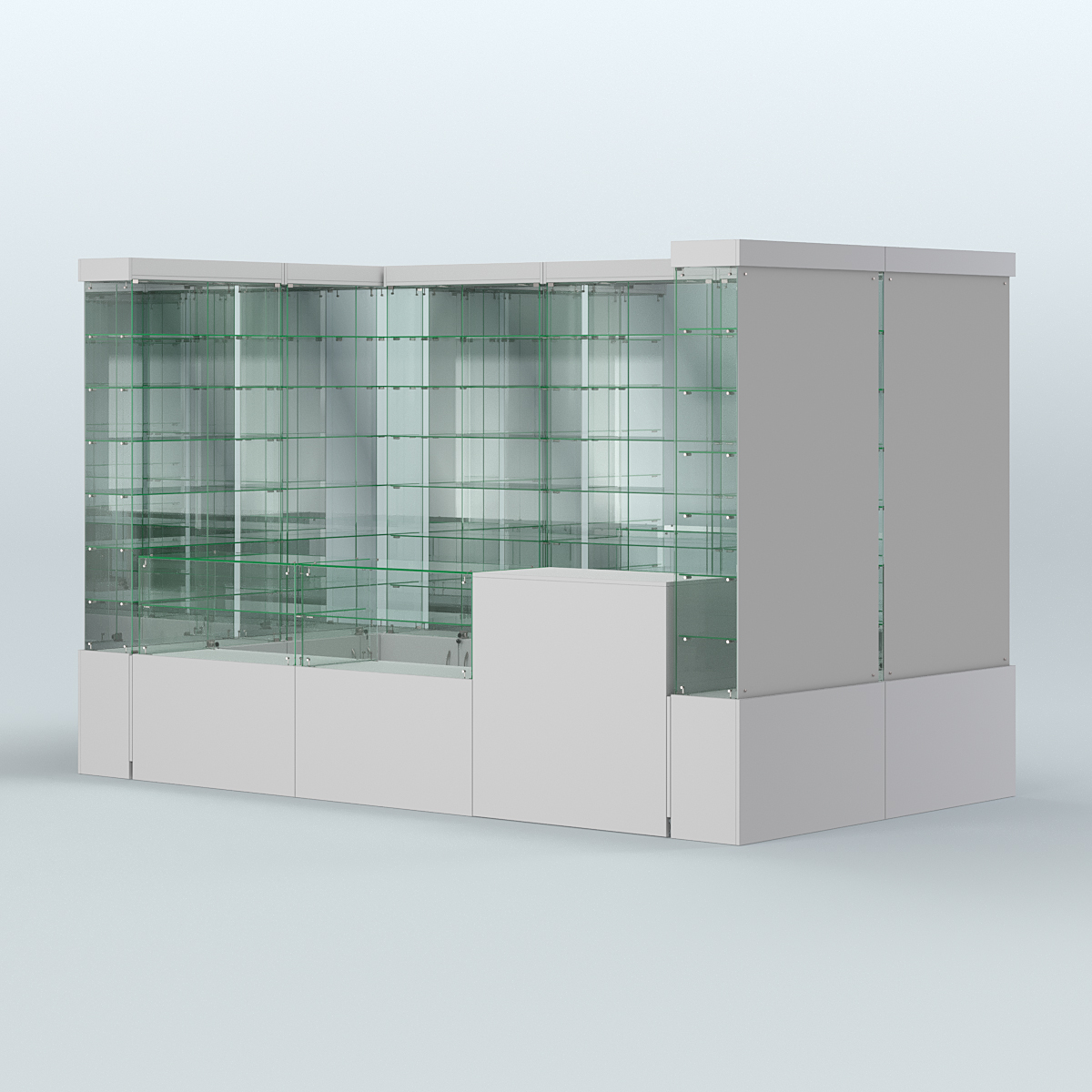 Павильон ИСТРА (глубина витрин-300мм) №3б (5, 94 кв.м) Серый