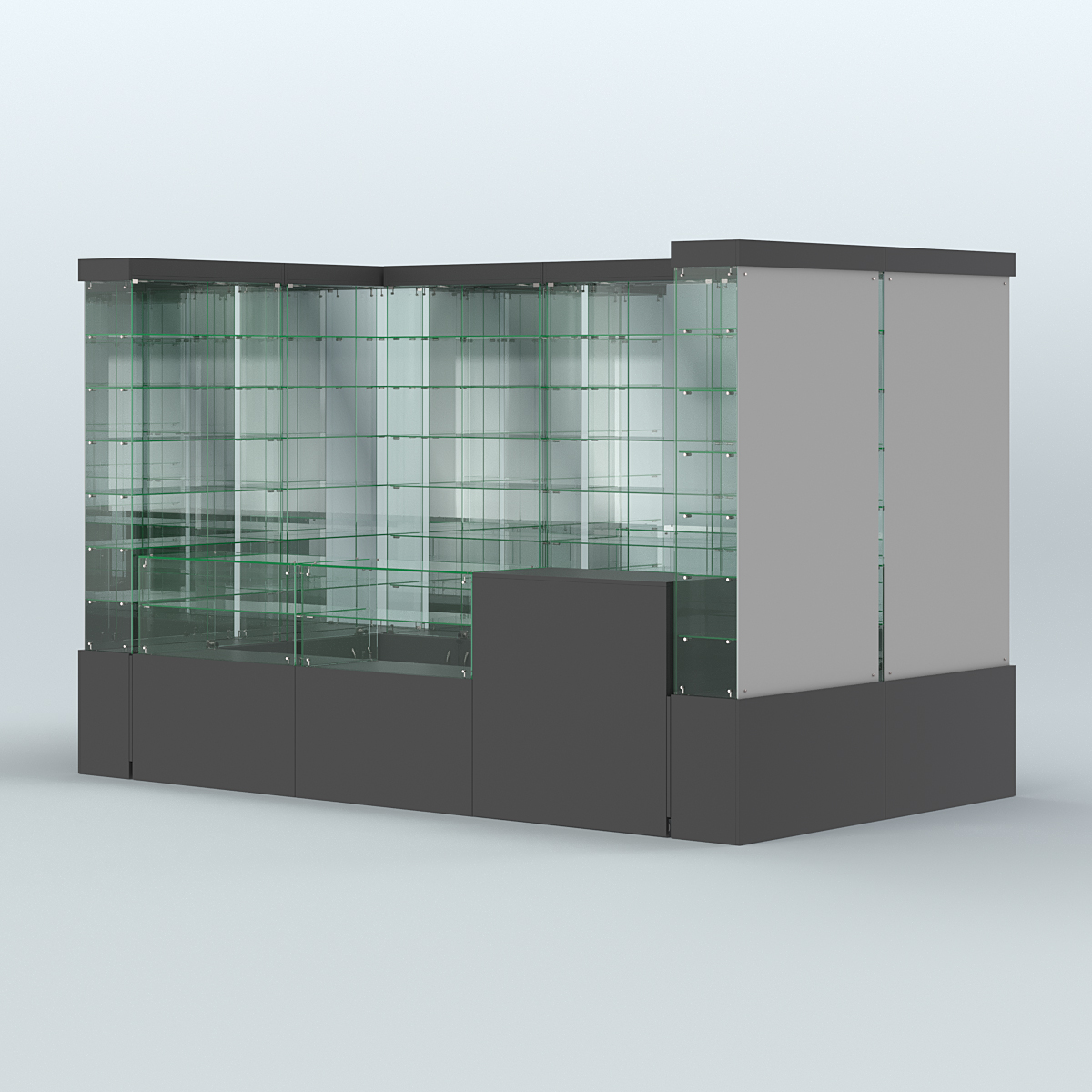 Павильон ИСТРА (глубина витрин-300мм) №3б (5, 94 кв.м) Черный