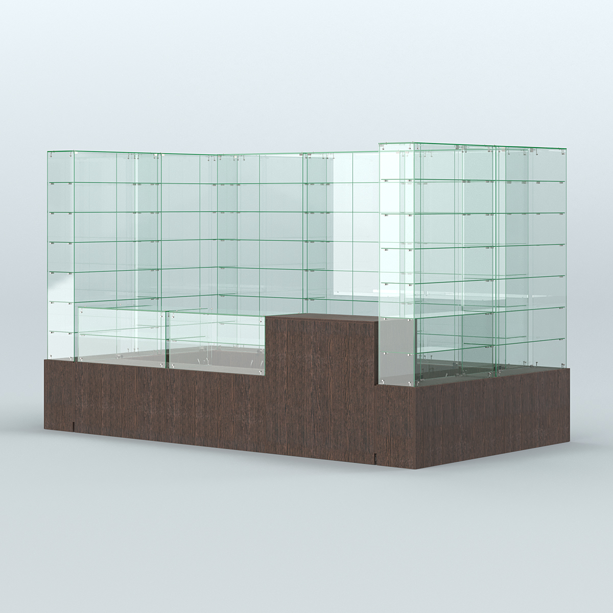 Павильон ИСТРА (глубина витрин-300мм) №3в (5, 94 кв.м) Дуб Венге