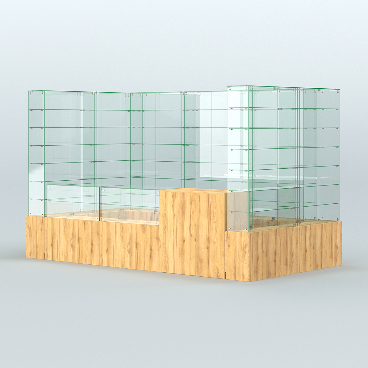 Павильон ИСТРА (глубина витрин-300мм) №3в (5, 94 кв.м) Дуб Золотистый