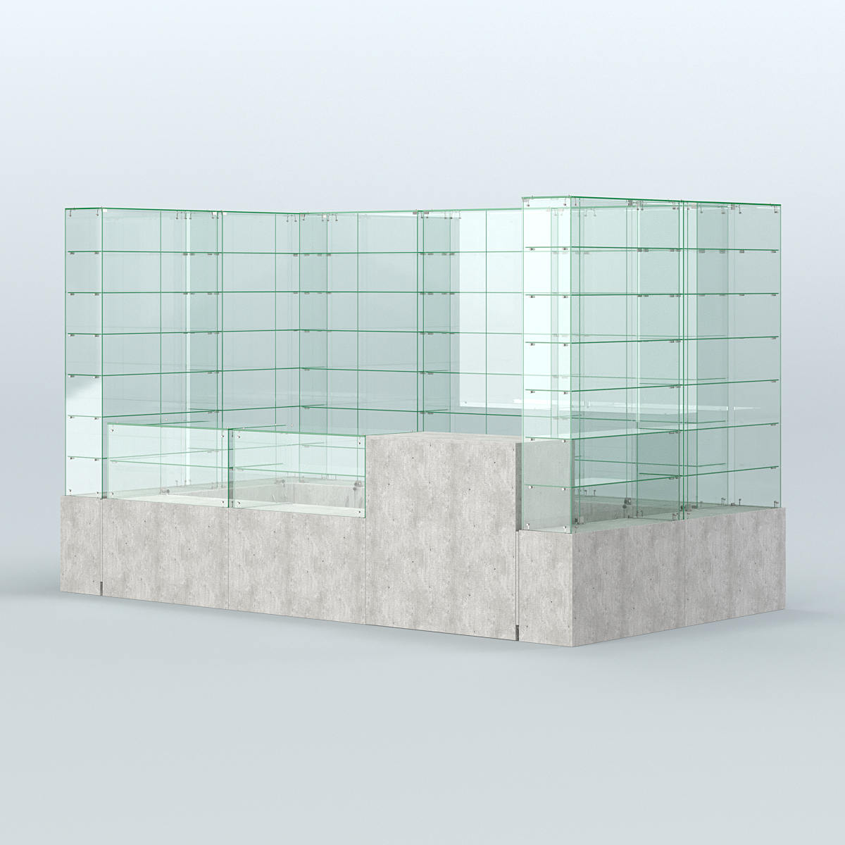 Павильон ИСТРА (глубина витрин-300мм) №3в (5, 94 кв.м) Метрополитан Грей