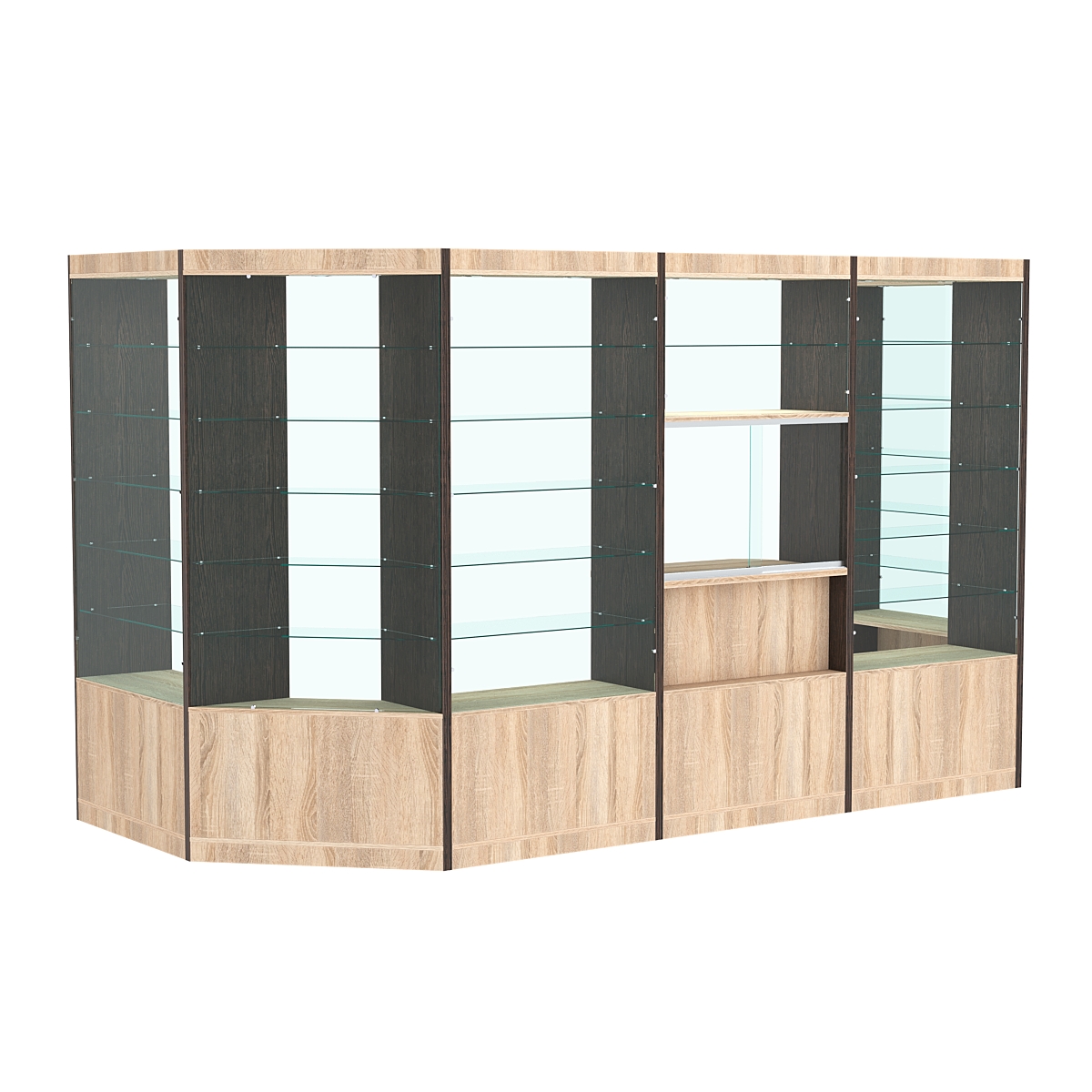 Павильон №2 из ДСП (6, 20 кв. м) Дуб Сонома + Дуб Венге