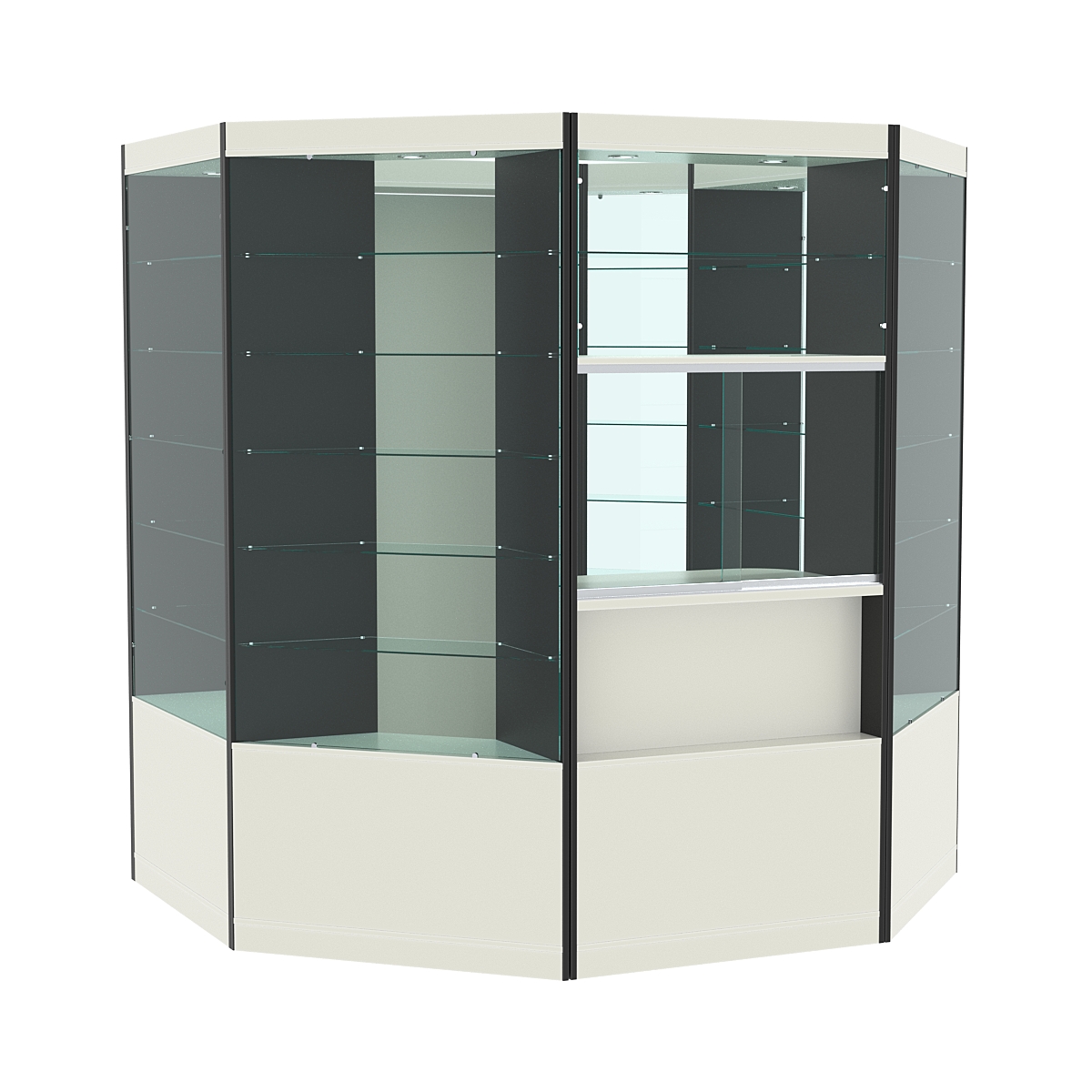 Павильон №4 из ДСП (4, 84 кв. м) Белый и Черный