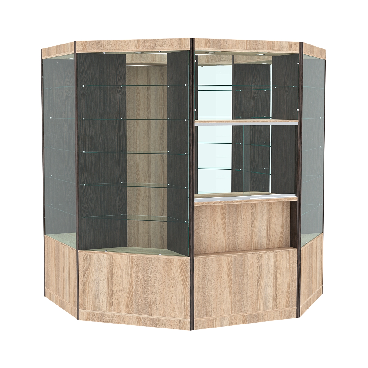 Павильон №4 из ДСП (4, 84 кв. м) Дуб Сонома + Дуб Венге