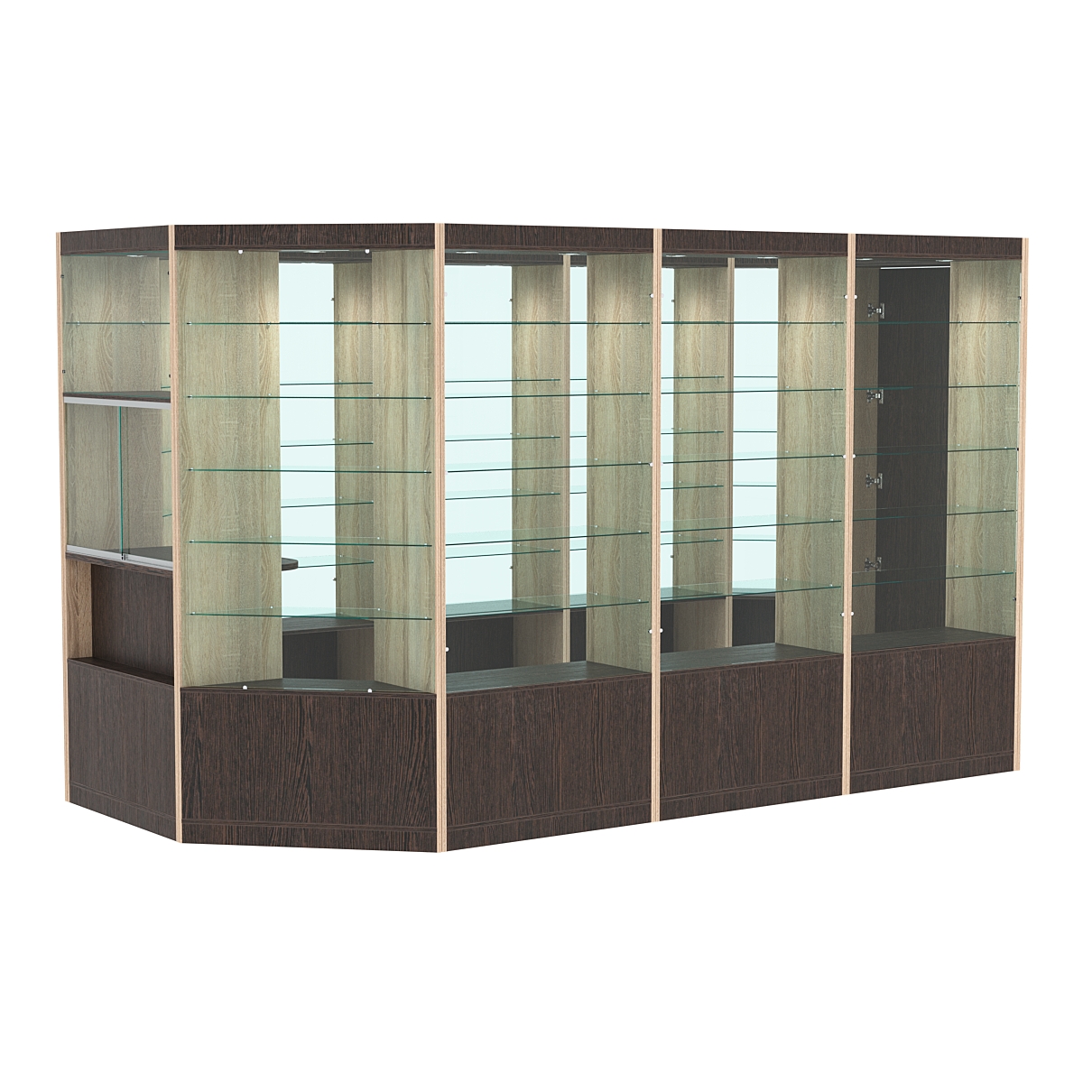 Павильон №5 из ДСП (8, 80 кв. м) Дуб Венге и Дуб Сонома