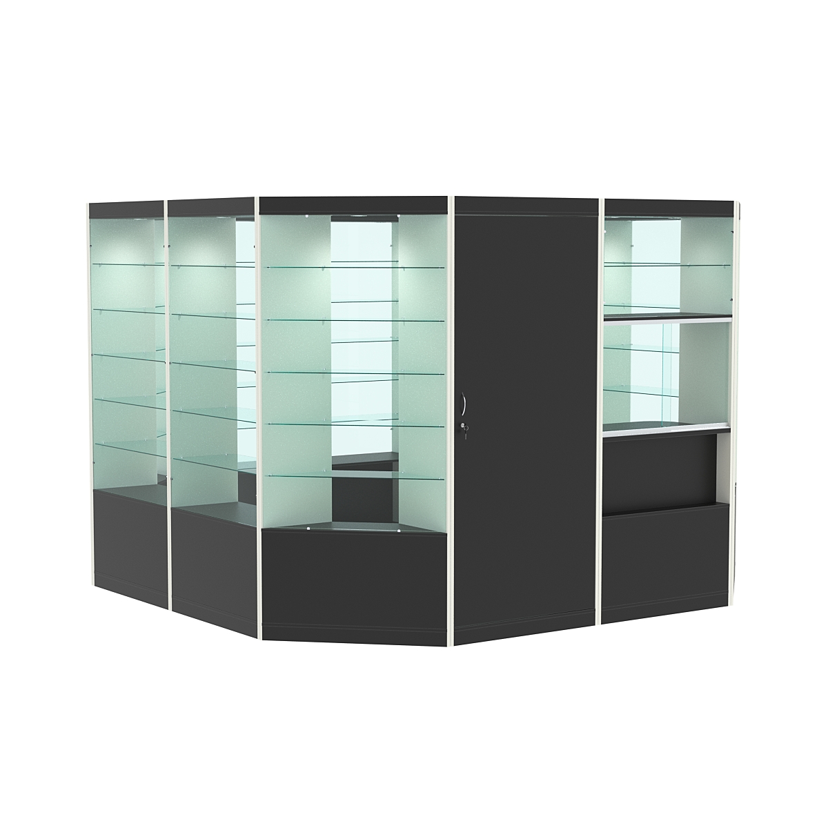 Павильон №6 из ДСП (9, 61 кв. м) Черный и Белый