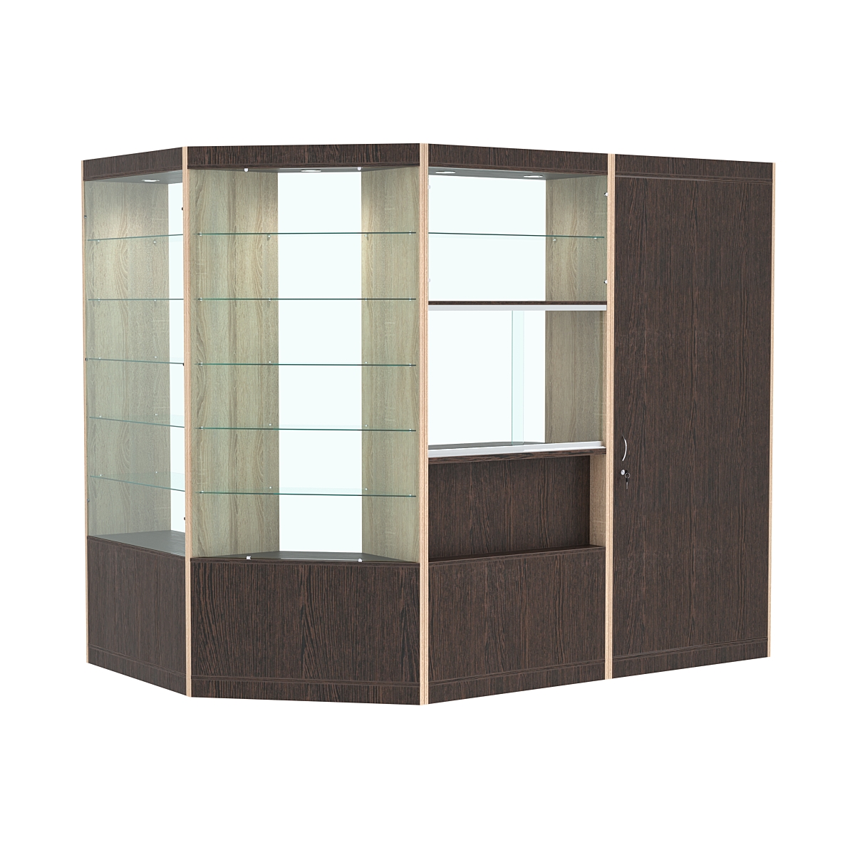 Павильон №7 из ДСП (3, 79 кв. м) Дуб Венге и Дуб Сонома